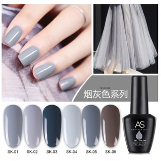 Set sơn gel AS xám Smoke Grey 6 màu