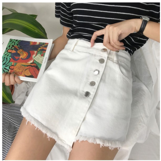 Quần Short Jeans Giả Váy Thời Trang Hàn Quốc