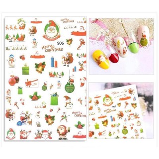 dán trang trí móng tay chân hình NOEL
