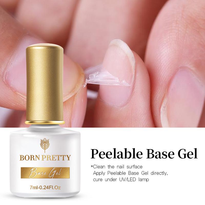 Sơn móng tay gel UV Born PRETTY tạo lớp nền trong suốt dễ lột 7ml