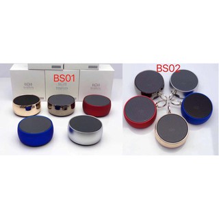 Loa bluetooth cầm tay mini bs01 / bs02 vỏ kim loại – âm bass cực hay, nghe nhạc cực đã