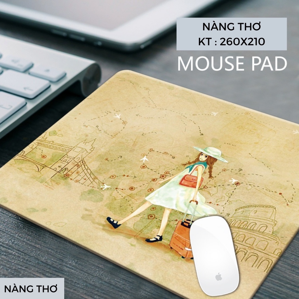 Miếng Lót Chuột Máy Tính Stahouse, Bàn Di Chuột Cute Màu Sắc Pad Chuột TLC101 KT26x21cm