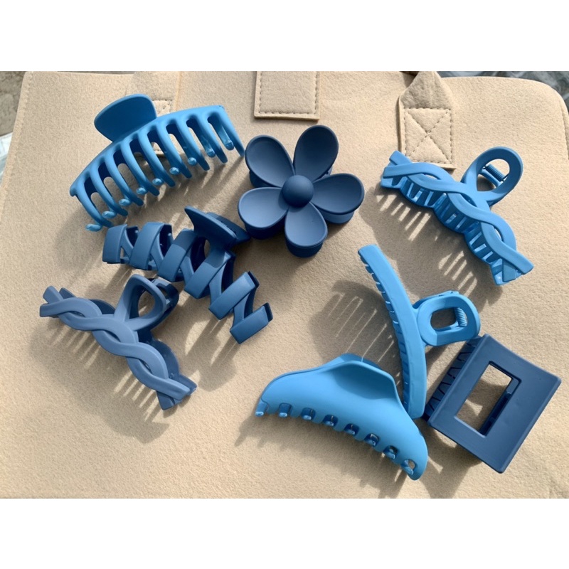 SÉT 8 CHIẾC KẸP TÓC HÀN MÀU XANH