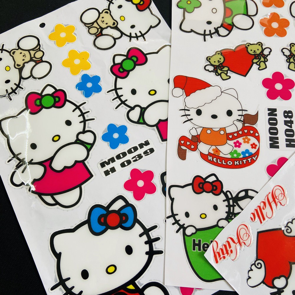 [GIÁ GỐC] TEM TẤM ĐỔ KEO DÁN XE HELLO KITTY SIÊU DỄ THƯƠNG