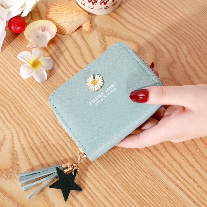 [XẢ HÀNG] Ví nữ mini hoa cúc bóp nữ nhỏ gọn style Hàn xinh xắn