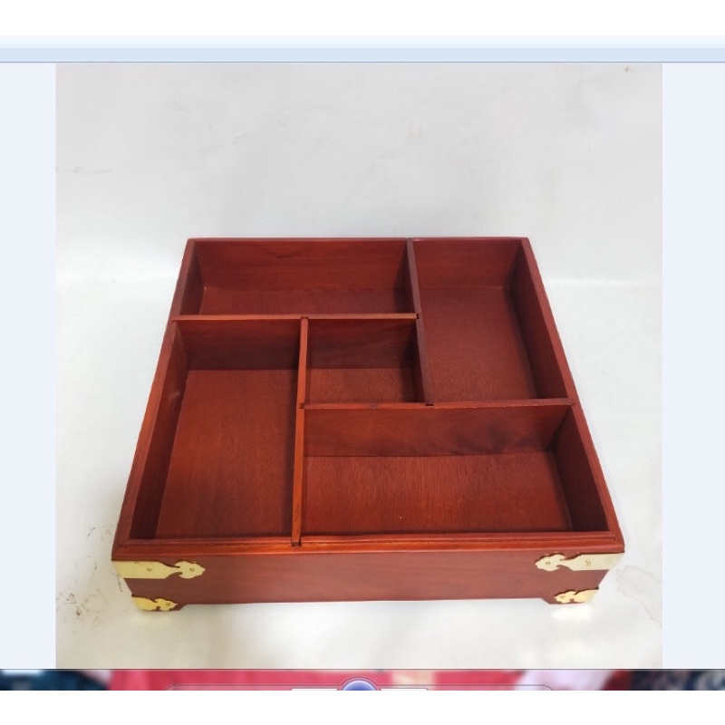 Khay Đựng Bánh Kẹo Tết Gỗ Hương  Chúc Mừng Năm Mới