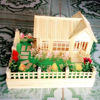 Nhà tăm tre handmade