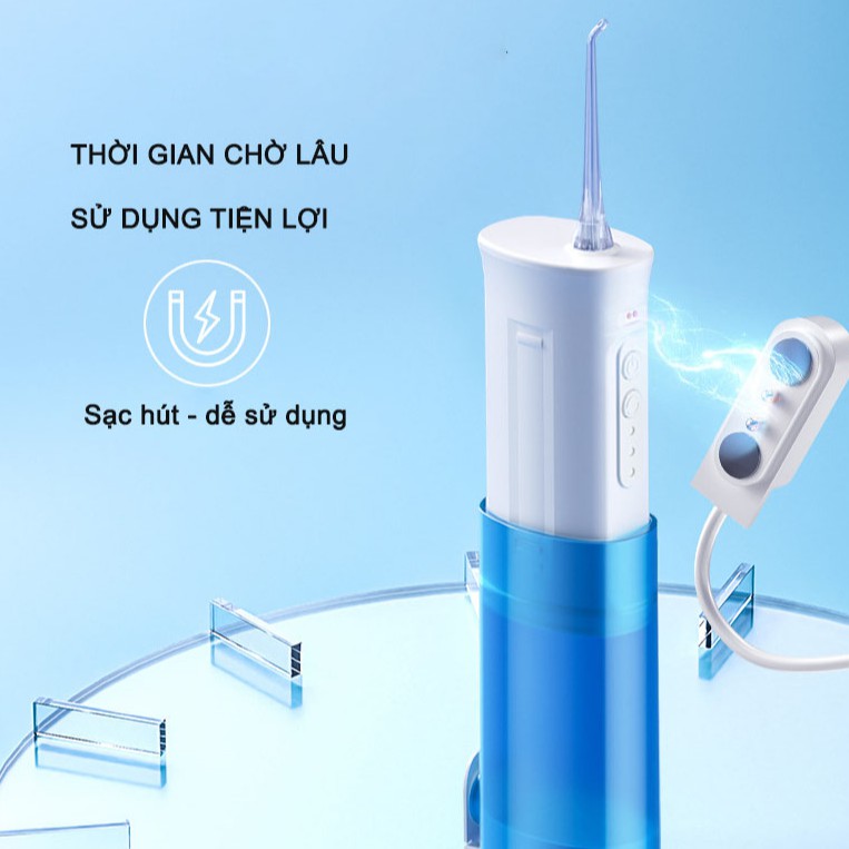 Máy tăm nước nha khoa cầm tay chống nước, máy tăm nước nha khoa thông minh tiện dụng thời gian sử dụng lâu