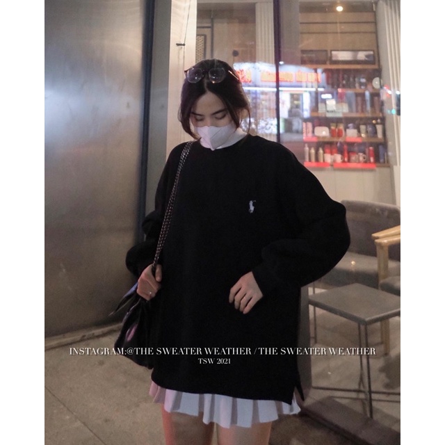 (Ảnh thật) Áo nỉ bông thêu ngựa tag 3158 oversize the.sweaterweather TSW | BigBuy360 - bigbuy360.vn