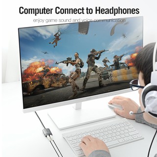 Bộ chuyển đổi âm thanh Vention thẻ âm thanh USB của sang micrô 3,5 mm Âm thanh nổi 2 trong 1