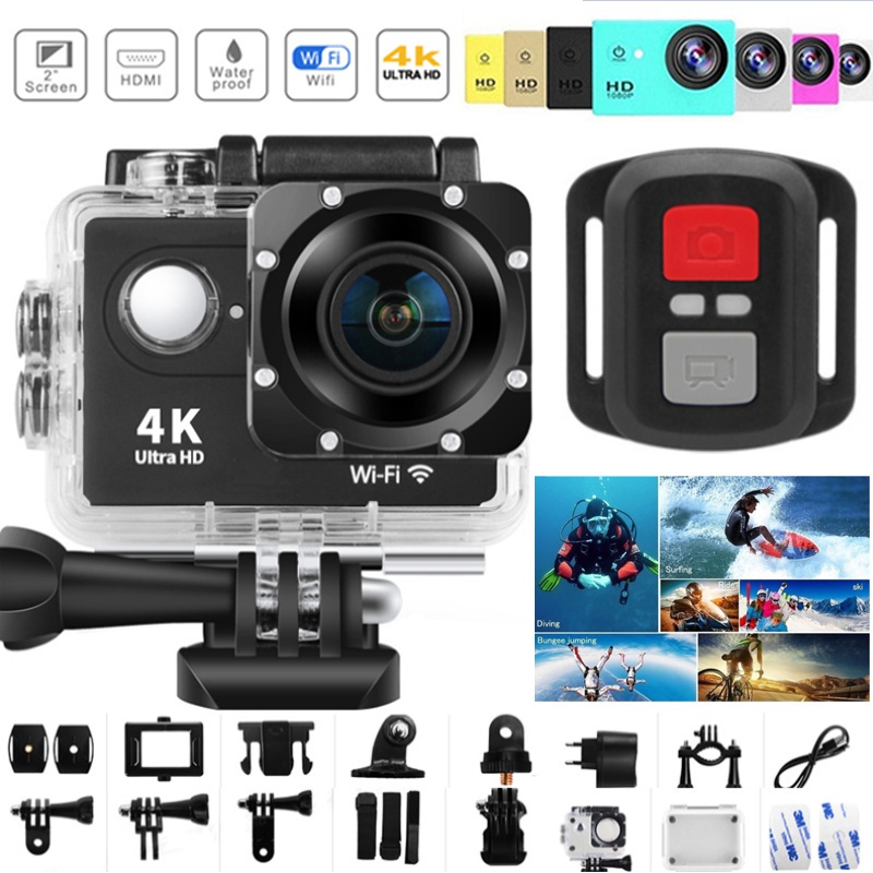 Camera Thể Thao Xe ĐạP Go pro 4k 1080p Hd, ChốNg NướC