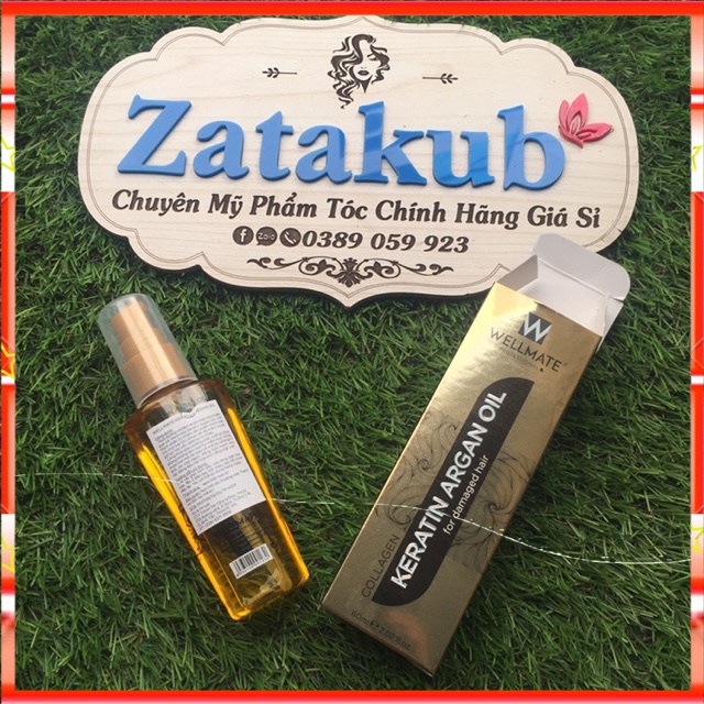 Tinh Dầu Dưỡng Phục Hồi Tóc Wellmate Keratin Argan Oil 60ml