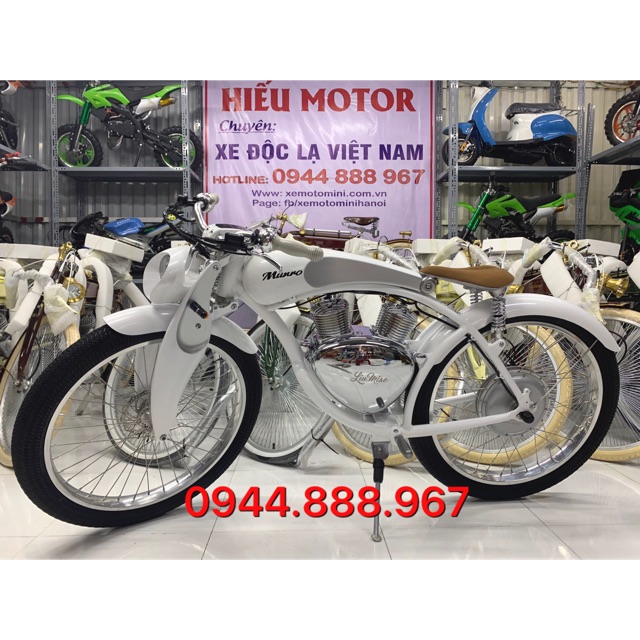 Xe điện Munro mầu trắng, xe điện cao cấp.