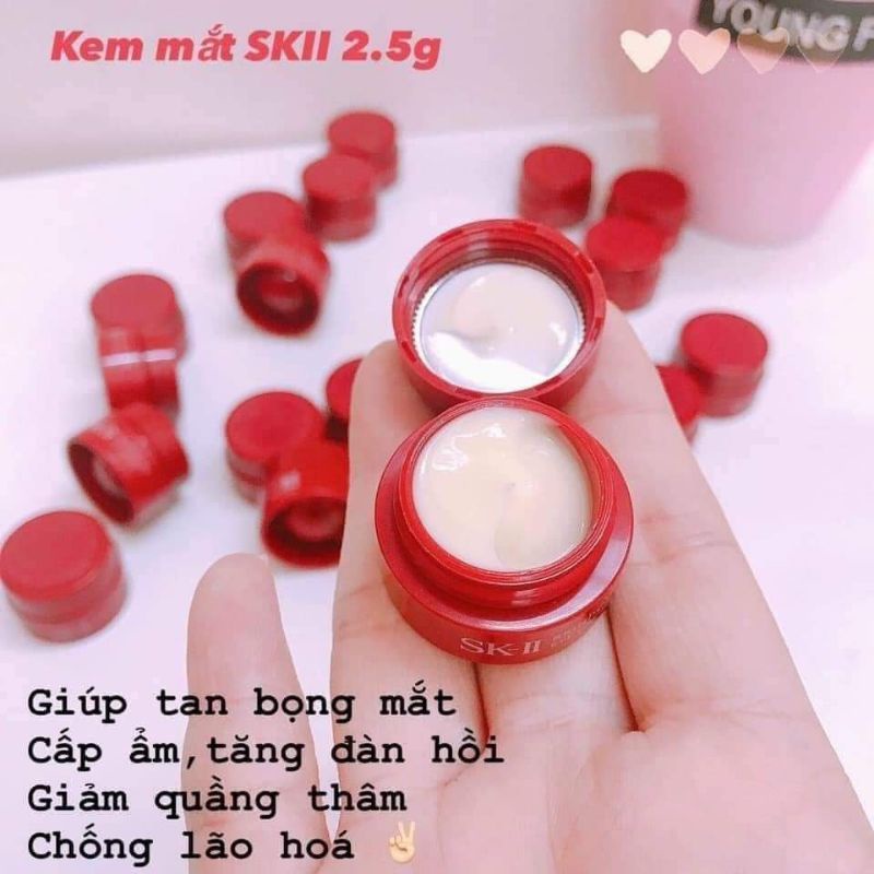 Kem mắt SKII Mini Skin Power Eye Cream 2.5g Nhật Bản - Chống Lão Hoá, Giảm Nhăn, giảm thâm mắt