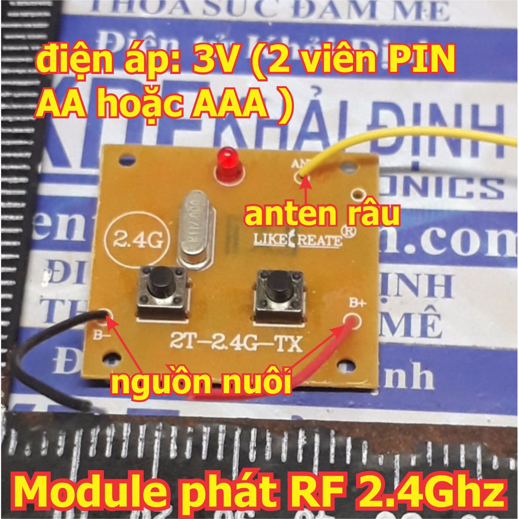 module thu và module phát 2.4Ghz dùng chế tàu, xe điều khiển từ xa kde5496