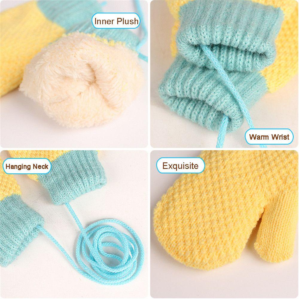 WATTLE Găng Tay Đan Len Dày Kiểu Hoạt Hình Dễ Thương Cho Bé 2-6 Tuổi
