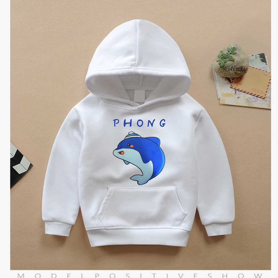 Áo khoác hoodie hero team cho bé màu trắng đủ size từ 10-85kg
