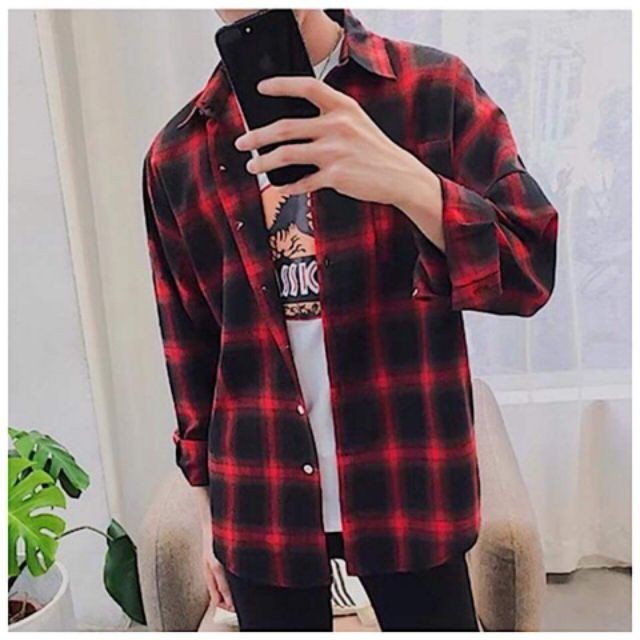 Áo Sơ Mi Unisex Kiểu Dáng Phong Cách Hàn Quốc