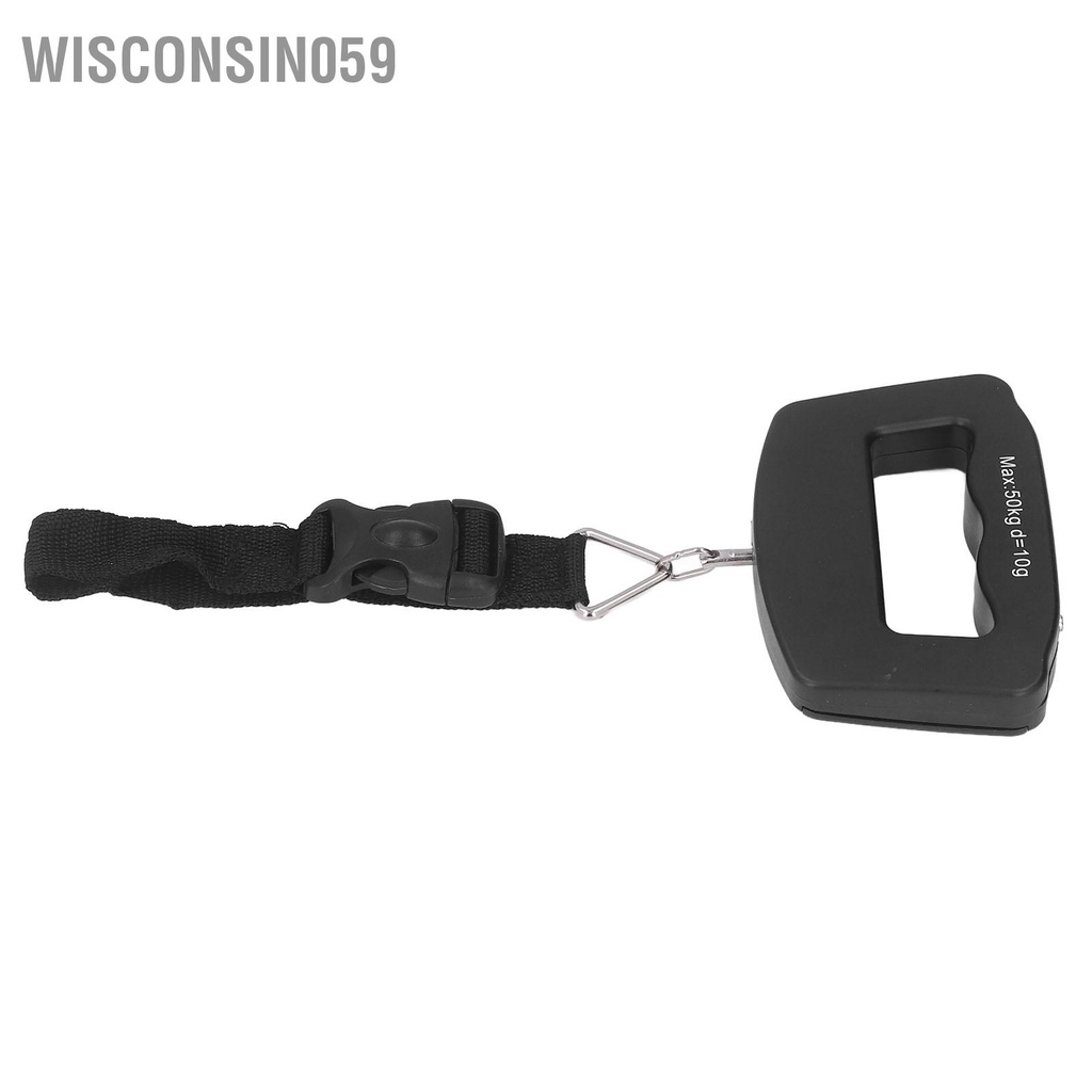 Wisconsin059 Cân hành lý điện tử 50kg Thiết kế tiện dụng Hiển thị màn hình LCD kỹ thuật số treo cho nhà cân