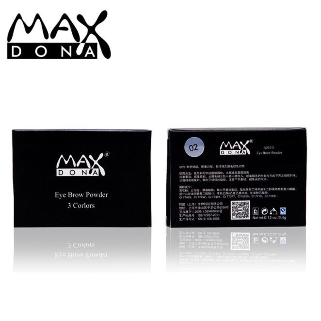 Bột tán lông mày hộp 3 ô Maxdona | BigBuy360 - bigbuy360.vn