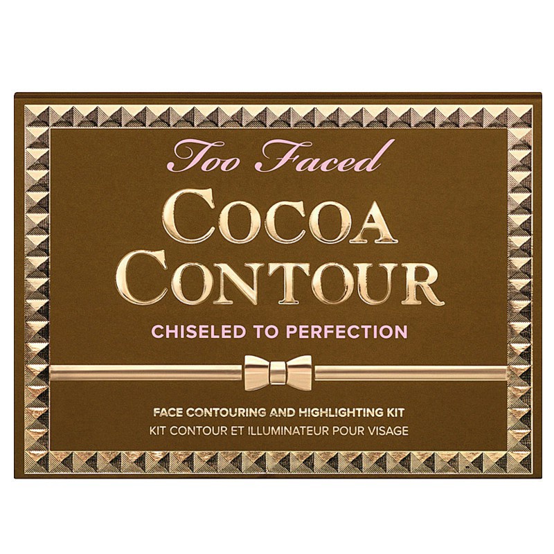 Bảng phấn mắt Too Faced Cocoa bốn màu sắc tông lì / bắt sáng kèm cọ trang điểm tiện dụng
