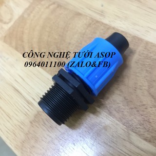 10 ĐẦU NỐI ỐNG 16MM VẶN XANH DƯƠNG REN NGOÀI 21