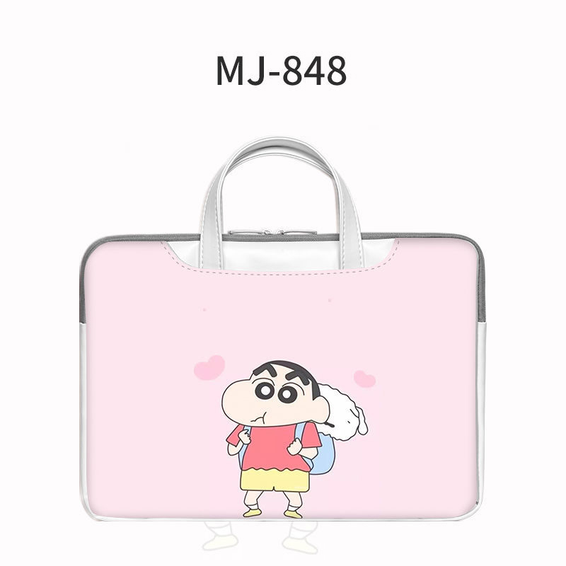 Waterproof Laptop Bag 15.6 Inches Cartoon Crayon Shin-Chan Pattern Bag 12 13 13.3 14 14.6 15 16.1 17.3 Inch Sleeve Cute Anti-fall Handbag Large Capacity Laptop Bag