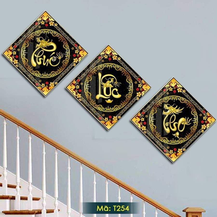 Set bộ 3 tranh treo cầu thang tráng gương CHẤT LƯỢNG CAO phong cách hiện đại tặng kèm đinh treo, không cần khoan
