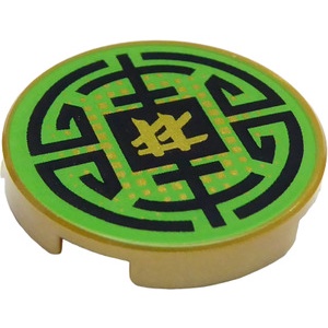 Gạch lẻ LEGO chính hãng Tile 2 x 2 Round with Black Circular Lines and Asian Character (14769 / 36525)