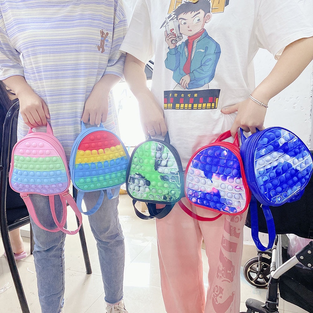 Balo Pop it cực kì đáng yêu, Túi xách balo đi học Pop it