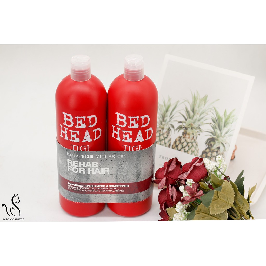 Cặp dầu gội xả TIGI Bed Head màu đỏ siêu mượt, siêu thơm, giảm hư tổn siêu tốt - HONGS BEAUTY