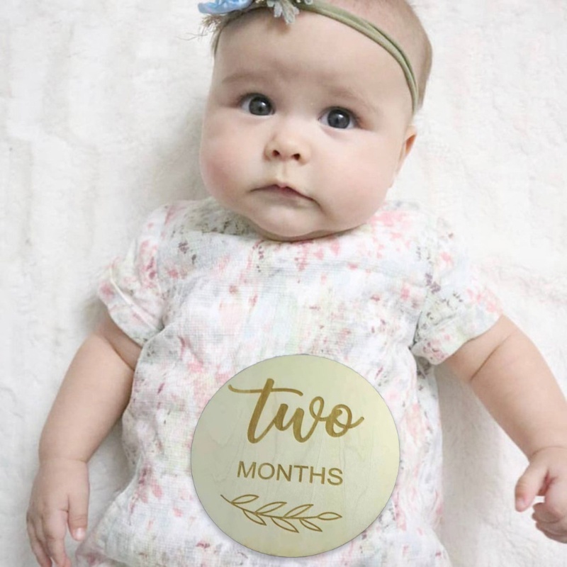 Set 12 Tấm Thẻ Ghi Âm Phát Triển Theo Tháng Làm Thủ Công Kỷ Niệm Cho Bé Sơ Sinh