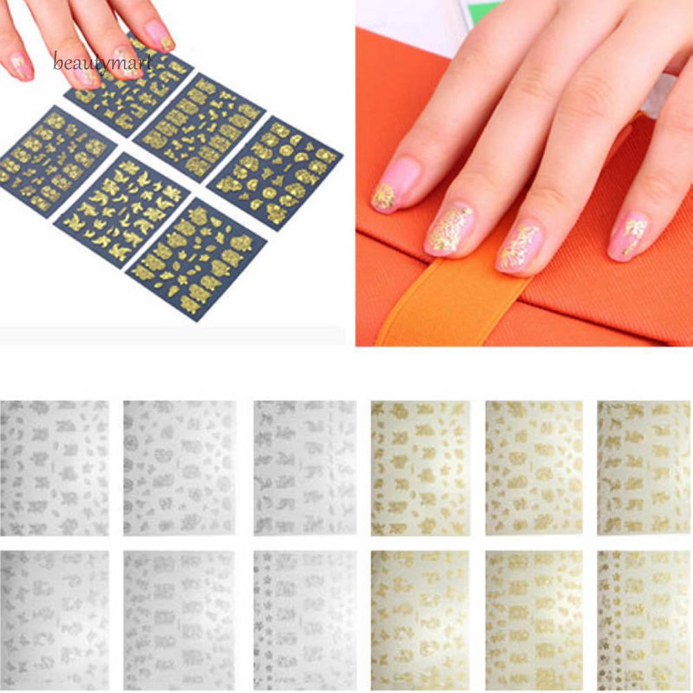 [Hàng mới về] Set 12 tấm miếng dán trang trí móng nghệ thuật