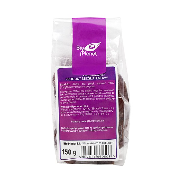 Chà là khô hữu cơ tách hạt Bio Planet 150g