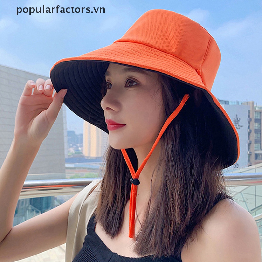 Nón Tai Bèo Hai Mặt Chống Tia UV Có Thể Gấp Gọn Thời Trang Mùa Hè Cho Nữ