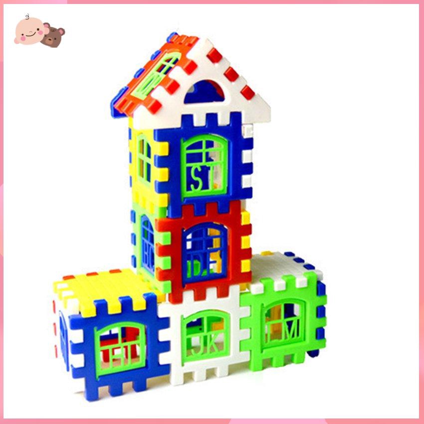 Bộ đồ chơi 24 khối lắp ráp ngôi nhà 3D độc đáo vui nhộn