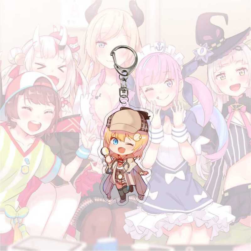 Móc khóa acrylic in hai mặt nhân vật hoạt hình Hololive Vtuber cho bộ sưu tập trò chơi