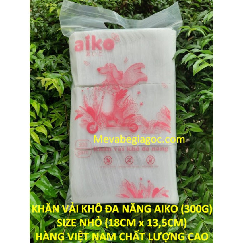 (CAM KẾT HÀNG CTY AIKO) BỊCH KHĂN VẢI KHÔ ĐA NĂNG AIKO 300G - SIZE NHỎ (18CM x 13,5CM) (VIỆT NAM)