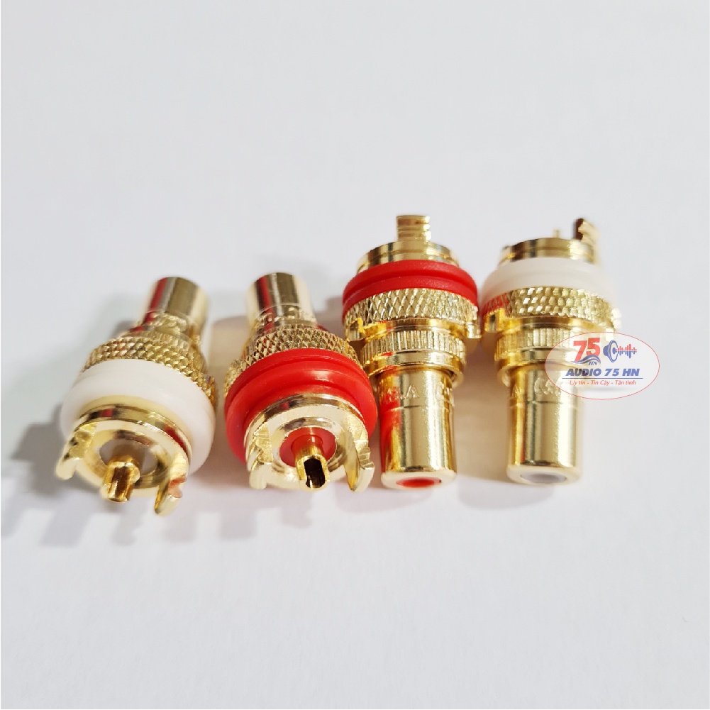 01 cặp Jack tín hiệu âm thanh RCA CMC Mạ vàng chất lượng cao