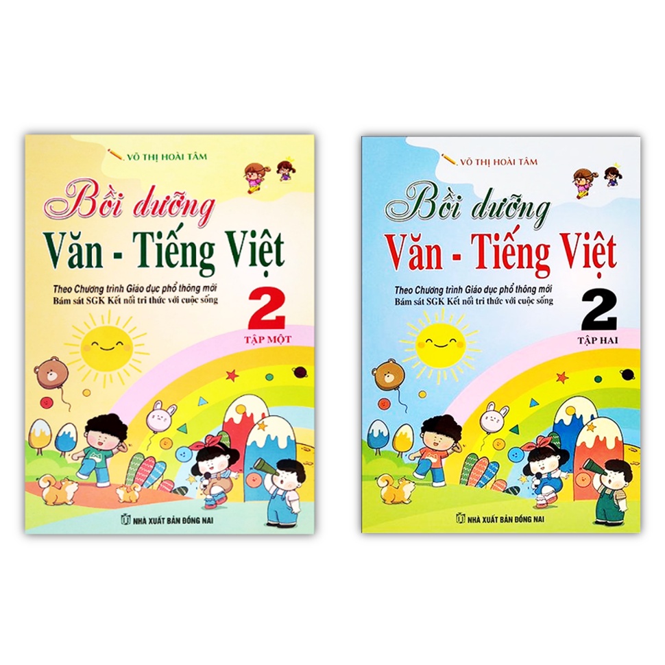 Sách - Combo Bồi Dưỡng Văn - Tiếng Việt 2 - Tập 1 +  2 (Bám Sát SGK Kết Nối Tri Thức Với Cuộc Sống)