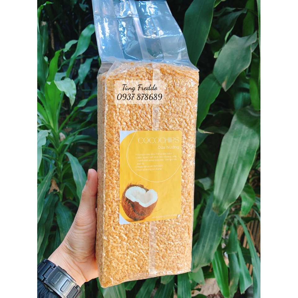 Vụn Dừa Nướng Gói 1kg  - Làm Trà Sữa Dừa Nướng Chuẩn Ngon