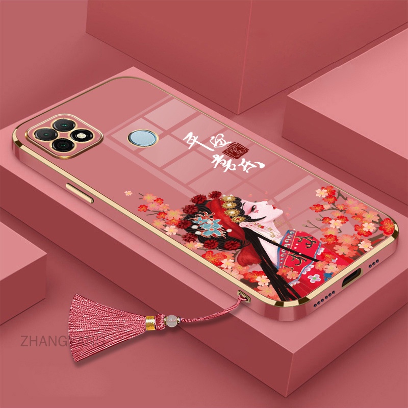 Ốp Điện Thoại TPU Silicone Mềm Mạ Điện Có Dây Đeo Cho Realme c25 c25s c12 c21y c25y c15