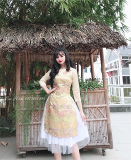 Áo dài gấm