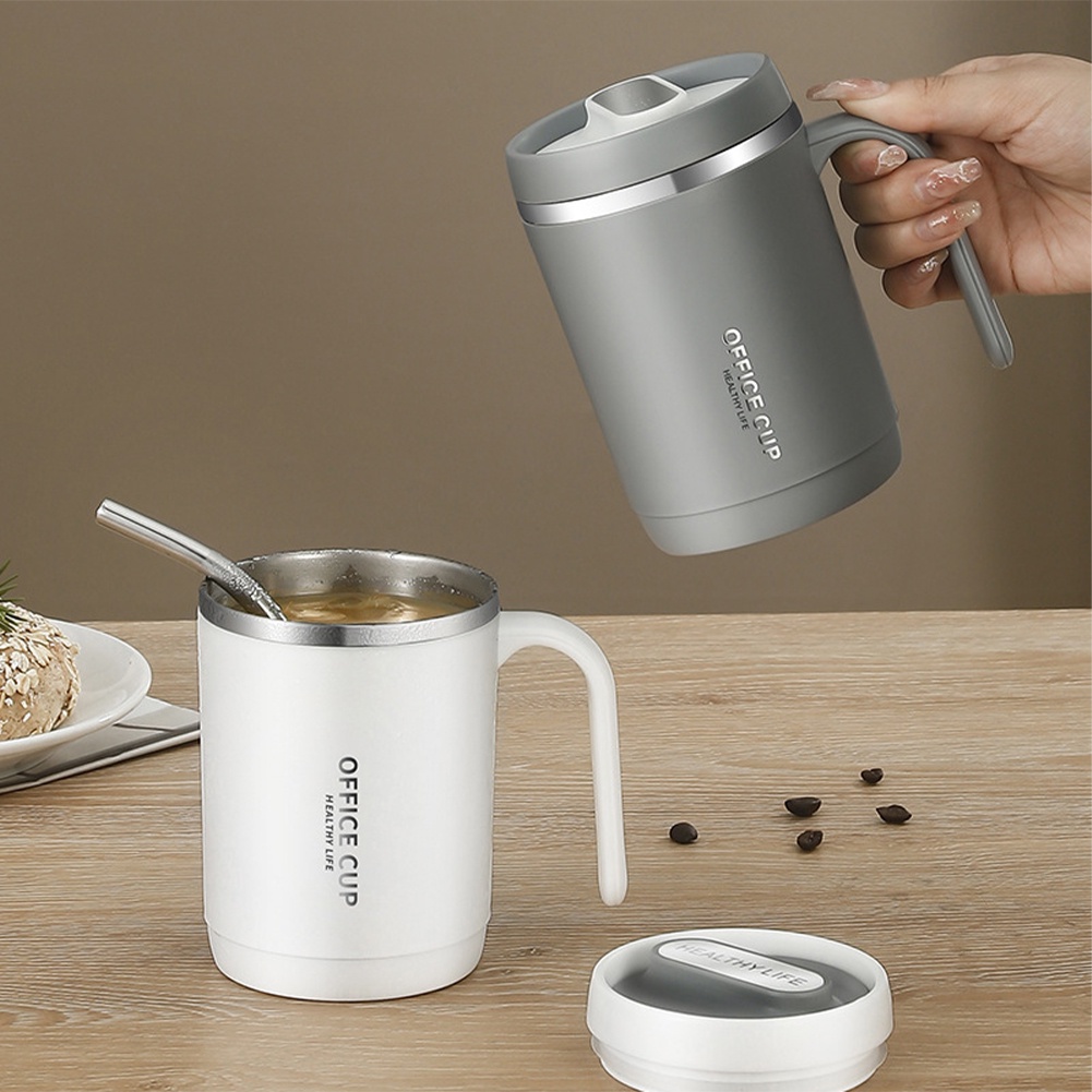 500Ml Inox Giữ Nhiệt Chân Không Cách Nhiệt Cà Phê Cốc Tập Uống Ống Hút Cốc Dung Tích Lớn Cặp Đôi Trà Sữa Nước 3 Màu Sắc có Sẵn