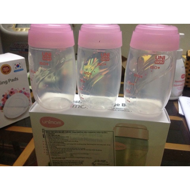 Bộ 3 bình trữ sữa Unimom