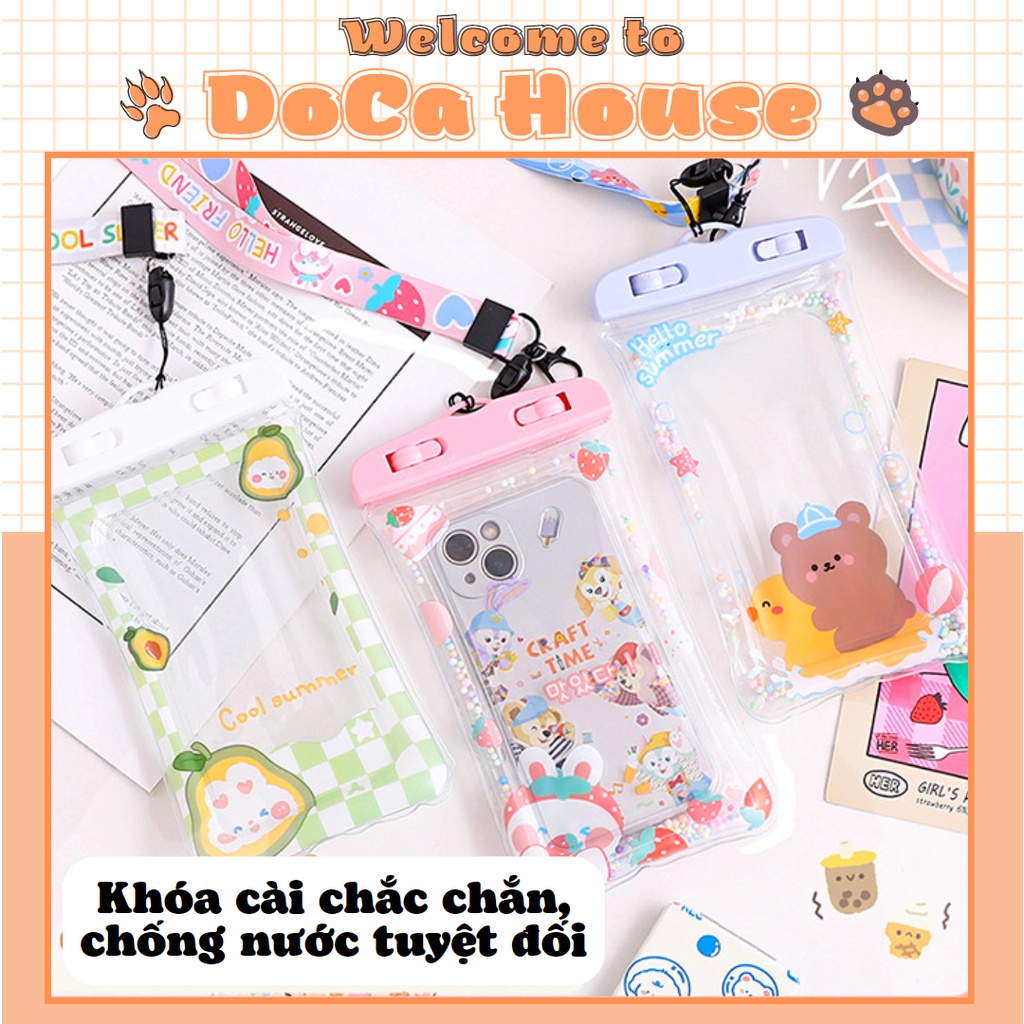 Túi Chống Nước Đựng Điện Thoại Cảm Ứng Có Phao Nổi Dành Cho Đi Du Lịch, Tránh Trời Mưa