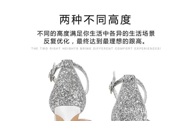 Fashionable Metallic High Heels For Women