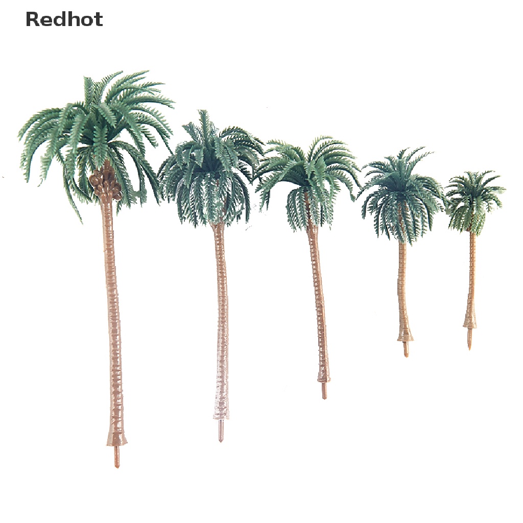 Bộ 5 Mô Hình Cây Dừa Nhân Tạo Bằng Nhựa Dùng Trang Trí