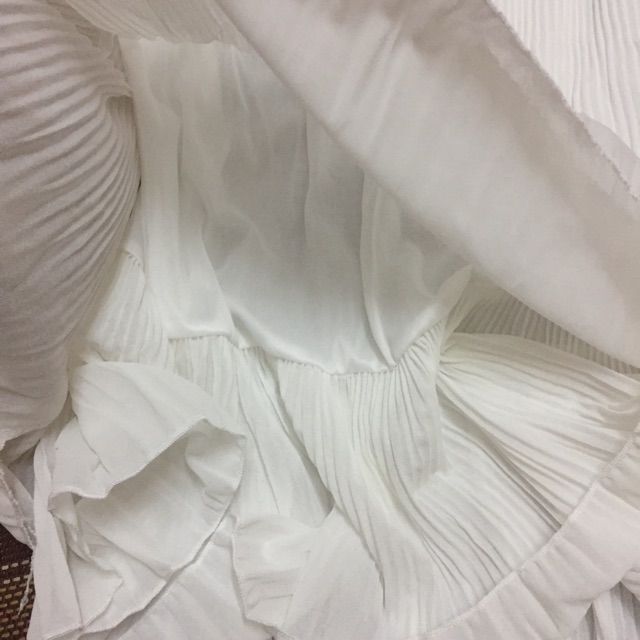 [Sẵn] Chân váy midi voan dài dập li hai tầng loại đẹp (có ảnh thật) | BigBuy360 - bigbuy360.vn