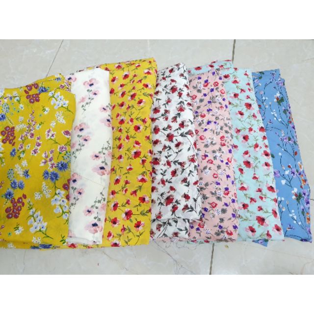 Combo vải lụa hoa